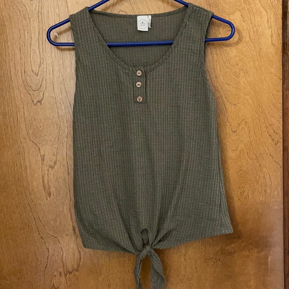 Army green tank top